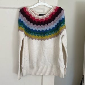 Rainbow White American Eagle Sweater, size S